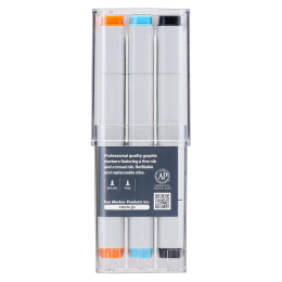 Marker Lot de 12 Basic colors dans le groupe Stylos / Crayons d'artistes / Feutres d'illustrations chez Pen Store (103255)
