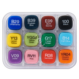 Marker Lot de 12 Basic colors dans le groupe Stylos / Crayons d'artistes / Feutres d'illustrations chez Pen Store (103255)