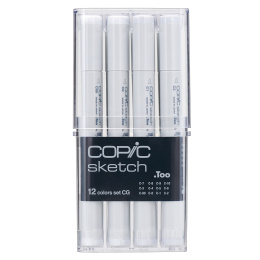 Sketch Lot de 12 CG Cool Grey dans le groupe Stylos / Crayons d'artistes / Feutres d'illustrations chez Pen Store (103311)