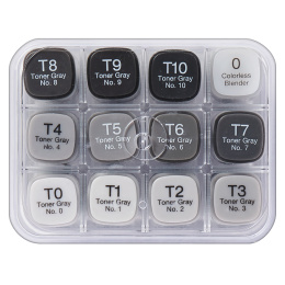 Classic Lot de 12 Toner Gray dans le groupe Stylos / Crayons d'artistes / Feutres d'illustrations chez Pen Store (103318)