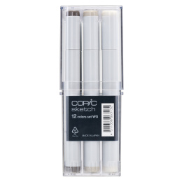 Sketch Lot de 12 Warm Grey dans le groupe Stylos / Crayons d'artistes / Feutres d'illustrations chez Pen Store (103503)
