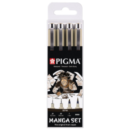 Pigma Sepia Manga ensemble de 4 dans le groupe Stylos / Écrire / Stylos encre gel chez Pen Store (103540)