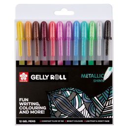 Gelly Roll Metallic lot de 12 dans le groupe Stylos / Écrire / Stylos encre gel chez Pen Store (103592)
