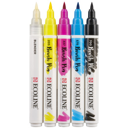 Brush Pen Primary ensemble de 5 dans le groupe Stylos / Crayons d'artistes / Feutres pinceaux chez Pen Store (103708)