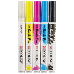 Brush Pen Primary ensemble de 5 dans le groupe Stylos / Crayons d'artistes / Feutres pinceaux chez Pen Store (103708)