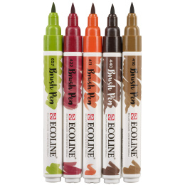 Brush Pen Autumn ensemble de 5 dans le groupe Stylos / Crayons d'artistes / Feutres pinceaux chez Pen Store (103711)