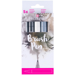 Brush Pen Grey ensemble de 5 dans le groupe Stylos / Crayons d'artistes / Feutres pinceaux chez Pen Store (103713)