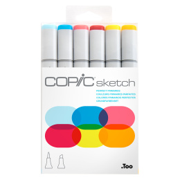 Sketch Lot de 6 Perfect Primaries dans le groupe Stylos / Crayons d'artistes / Feutres d'illustrations chez Pen Store (103859)