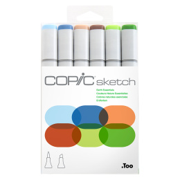 Sketch Lot de 6 Earth Essentials dans le groupe Stylos / Crayons d'artistes / Feutres d'illustrations chez Pen Store (103861)