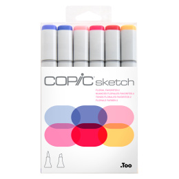 Sketch Lot de 6 Floral Favourites 2 dans le groupe Stylos / Crayons d'artistes / Feutres d'illustrations chez Pen Store (103863)