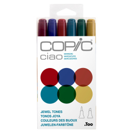 Ciao Lot de 6 Jewel Tones dans le groupe Stylos / Crayons d'artistes / Feutres d'illustrations chez Pen Store (103870)