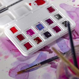 Pocket Box Peinture aquarelle ensemble de 12 Pinks & Violets dans le groupe Matériels d'artistes / Couleurs de l'artiste / Peinture aquarelle chez Pen Store (104066)