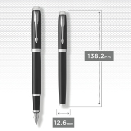 IM Black/Chrome Stylo-plume dans le groupe Stylos / Stylo haute de gamme / Stylo à plume chez Pen Store (104667_r)