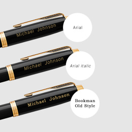 IM Black/Gold Stylo-plume dans le groupe Stylos / Stylo haute de gamme / Stylo à plume chez Pen Store (104670_r)