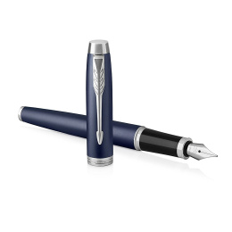 IM Matte Blue/Chrome stylo-plume dans le groupe Stylos / Stylo haute de gamme / Stylo à plume chez Pen Store (104673)