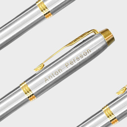 IM Brushed/Gold Rollerball dans le groupe Stylos / Stylo haute de gamme / Roller chez Pen Store (104677)