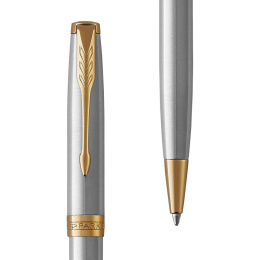 Sonnet Steel/Gold Stylo à bille dans le groupe Stylos / Stylo haute de gamme / Stylo à bille chez Pen Store (104699)