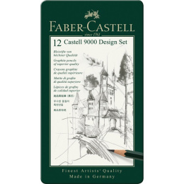 Crayons graphite Castell 9000 Design Set dans le groupe Stylos / Écrire / Crayons à papier chez Pen Store (105056)