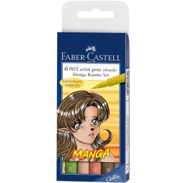 PITT Artist Brush Lot de 6 Manga Kaoiro dans le groupe Stylos / Crayons d'artistes / Feutres chez Pen Store (105146)