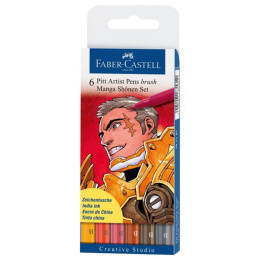 PITT Artist Brush Lot de 6 Manga Shonen dans le groupe Stylos / Crayons d'artistes / Feutres chez Pen Store (105148)