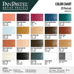 Portrait Lot de 20 dans le groupe Matériels d'artistes / Couleurs de l'artiste / Pastels / Pastel sec chez Pen Store (106068)