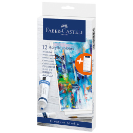 Tubes de couleur de peinture acrylique Lot de 12 dans le groupe Matériels d'artistes / Couleurs de l'artiste / Peinture acrylique chez Pen Store (106519)
