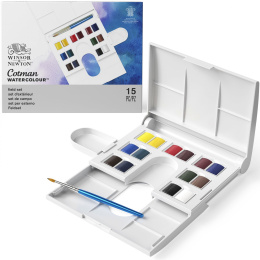 Cotman Peinture aquarelle Compact Box 14 demi-godets dans le groupe Matériels d'artistes / Couleurs de l'artiste / Peinture aquarelle chez Pen Store (107239)