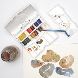 Cotman Peinture aquarelle Pocket Box Plus 12 demi-godets dans le groupe Matériels d'artistes / Couleurs de l'artiste / Peinture aquarelle chez Pen Store (107240)