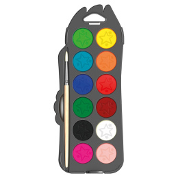 Color'Peps Peinture aquarelle Lot de 12 + Pinceau (3 ans et +) dans le groupe Kids / Hobby et Coleurs pour enfants / Peinture pour enfants / Aquarelle pour enfants / Peinture à l'eau chez Pen Store (108763)