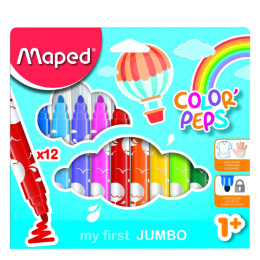 Color'Peps Feutres Jumbo Lot de 12 (1 an et +) dans le groupe Kids / Crayons pours les enfants / Feutres pour les enfants chez Pen Store (108771)