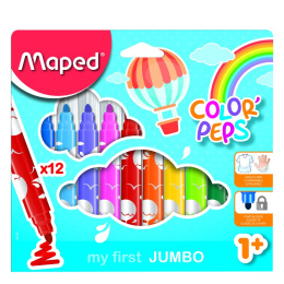 Color'Peps Feutres Jumbo Lot de 12 (1 an et +) dans le groupe Kids / Crayons pours les enfants / Feutres pour les enfants chez Pen Store (108771)