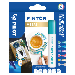 Pintor Medium lot de 6 Metal dans le groupe Stylos / Crayons d'artistes / Feutres d'illustrations chez Pen Store (109495)