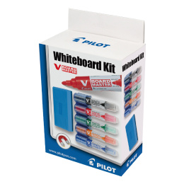 Whiteboard Kit (feutres + porte-feutres + tampon effaceur) dans le groupe Stylos / Bureau / Marquers pour tableau blanc chez Pen Store (109665)