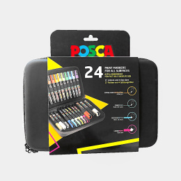 Marqueur lot de 24 étui Rubbercase dans le groupe Stylos / Crayons d'artistes / Feutres d'illustrations chez Pen Store (110396)