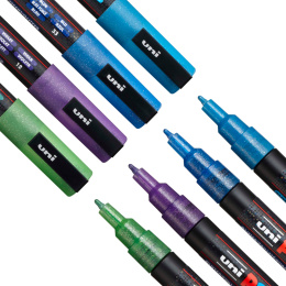 Posca PC-3M Glitter Blue Tones lot de 4 dans le groupe Stylos / Crayons d'artistes / Feutres d'illustrations chez Pen Store (110417)