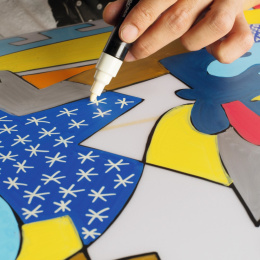 Posca Marker White lot de 8 dans le groupe Stylos / Crayons d'artistes / Feutres d'illustrations chez Pen Store (110419)