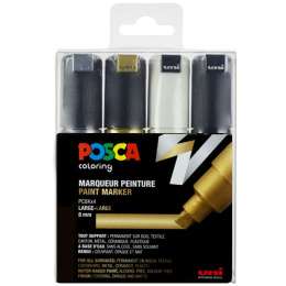 Posca PC-8K Metallic lot de 4 dans le groupe Stylos / Crayons d'artistes / Feutres d'illustrations chez Pen Store (110422)