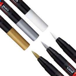 Posca Brush PCF-350 Metallic lot de 3 dans le groupe Stylos / Crayons d'artistes / Feutres pinceaux chez Pen Store (110426)