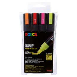 Posca PC-5M Neon lot de 4 dans le groupe Stylos / Crayons d'artistes / Feutres d'illustrations chez Pen Store (110434)