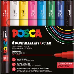 Posca PC-1MC Standard Colours lot de 8 dans le groupe Stylos / Crayons d'artistes / Feutres d'illustrations chez Pen Store (110436) Posca PC-1MC Standard Colours lot de 8 dans le groupe Stylos / Crayons d'artistes / Feutres d'illustrations chez Pen Store (110436)