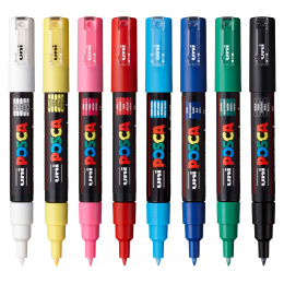Posca PC-1M lot de 8 dans le groupe Stylos / Crayons d'artistes / Feutres d'illustrations chez Pen Store (110436)