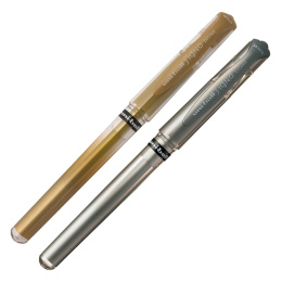 Ball Signo Broad UM-153 Gel - Metallic Silver dans le groupe Stylos / Écrire / Stylos encre gel chez Pen Store (110444)