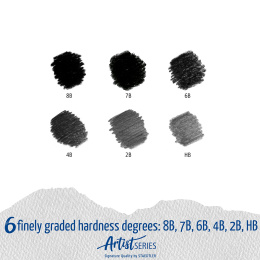 Mars Lumograph Black lot de 6 dans le groupe Matériels d'artistes / Craie et Graphite / Graphite et crayon à papier chez Pen Store (110877)