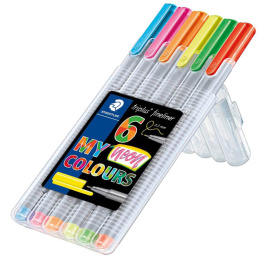 Triplus Fineliner Neon lot de 6 dans le groupe Stylos / Crayons d'artistes / Feutres chez Pen Store (110999)