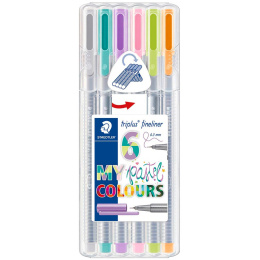 Triplus Fineliner Pastel lot de 6 dans le groupe Stylos / Crayons d'artistes / Feutres chez Pen Store (111020)