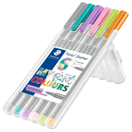 Triplus Fineliner Pastel lot de 6 dans le groupe Stylos / Crayons d'artistes / Feutres chez Pen Store (111020)