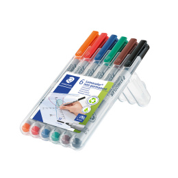 Lumocolor Non-permanent Medium lot de 6 dans le groupe Stylos / Bureau / Marquers chez Pen Store (111035)