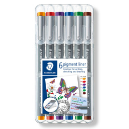 Pigment Liner Color 0,3 mm lot de 6 dans le groupe Stylos / Écrire / Feutres Fineliners chez Pen Store (111208)