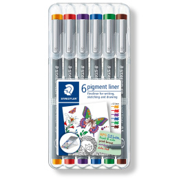 Pigment Liner Color 0,5 mm lot de 6 dans le groupe Stylos / Écrire / Feutres Fineliners chez Pen Store (111221)