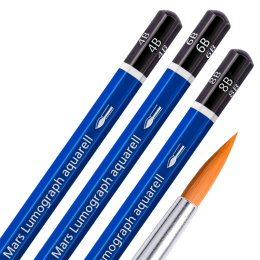 Mars Lumograph Aqua lot de 5 dans le groupe Stylos / Crayons d'artistes / Crayons aquarellables chez Pen Store (111230)